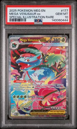 2025 POKEMON MEG EN-MEGA EVOLUTION #177 MEGA VENUSAUR EX PSA 10 - Image 1