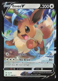 Eevee V 108/159 Pokemon Crown Zenith - Image 1