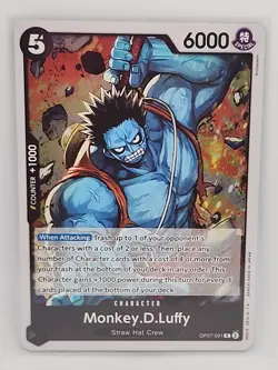 MONKEY D LUFFY Rare Holo Foil Op07-091 R One Piece 500 Years in Future TCG CCG - Image 1