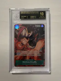 One Piece TCG English OP02-041 Monkey.D.Luffy Alt Art BGS 10 BLACK LABEL Luffy - Image 1