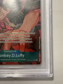 One Piece TCG English OP02-041 Monkey.D.Luffy Alt Art BGS 10 BLACK LABEL Luffy - Image 5
