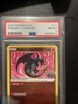 Pokemon TCG Radiant Charizard Pokemon Go Card 011/078 NM Condition PSA 8 - Image 2