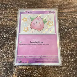 Cleffa 150/091 Shiny Rare Paldean Fates Pokemon TCG Card - Image 1