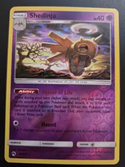 Shedinja 95/214 2018 S&M Lost Thunder Pokemon Card Reverse Holo Rare - Nm- - Image 1