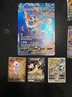 sealed pokemon promo cards lot PLUS 3 metal cards and a Jumbo vaporeon - Image 2