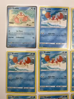 POKEMON TCG SWORD & SHIELD Base 9 Card Lot Krabby Common - Image 2