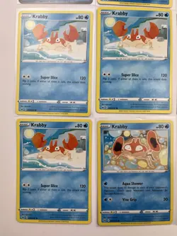 POKEMON TCG SWORD & SHIELD Base 9 Card Lot Krabby Common - Image 5