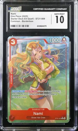 Nami ST21-009 CGC 10 Starter Deck EX Gear 5 One Piece Card - Image 1