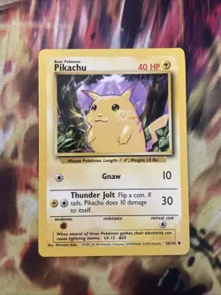 PIKACHU - 58/102 - Base Set - Pokemon Card - MP - Image 1