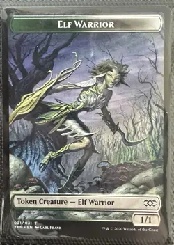 Elf Warrior Token Double Masters Regular Mtg Magic The Gathering - Image 1
