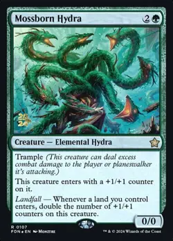 Mossborn Hydra - Foil - Prerelease Promo NM, English MTG Foundations Main Set - Image 1