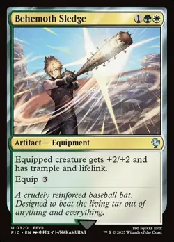 Behemoth Sledge Light Play, English Magic the Gathering MTG Commander: Final Fan - Image 1