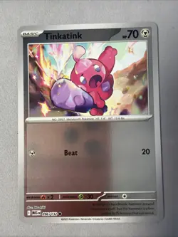 Pokemon TCG * Mega Evolution * 96/132 Tinkatink REVERSE HOLO COMMON * FRESH PK - Image 1