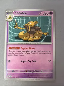 Pokemon TCG * Mega Evolution * 55/132 Kadabra Uncommon * FRESH PK - Image 1