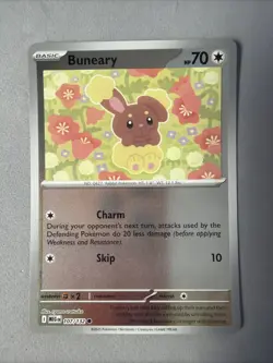 Pokemon TCG * Mega Evolution * 107/132 Buneary REVERSE HOLO COMMON * FRESH PK - Image 1