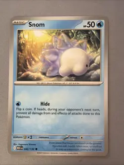 Pokemon TCG * Mega Evolution * 42/132 Snom Common * FRESH PK - Image 1