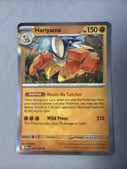 Pokemon TCG * Mega Evolution * 73/132 Hariyama HOLO RARE * FRESH PK - Image 1