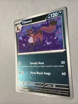 Pokemon TCG * Mega Evolution * 90/132 Thievul REVERSE HOLO COMMON * FRESH PK - Image 2