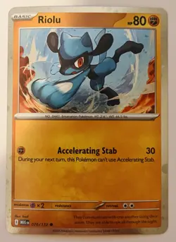 Pokemon Riolu - 076/132 - (Cosmos Holo) Mega Evolution NM-Mint, English - Image 1