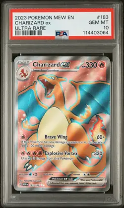 2023 POKEMON MEW EN-151 #183 CHARIZARD ex ULTRA RARE PSA 10 - Image 1
