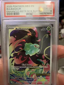 Pokemon TCG Bulbasaur IR 133/132 Mega Evolutions Stamped PSA 9 - Image 1