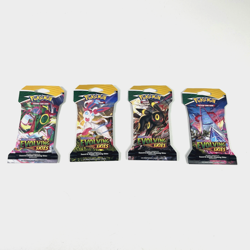 Pokemon Evolving Skies New Sealed Sleeved Blister Booster x4 Packs Full Art Set - Image 1