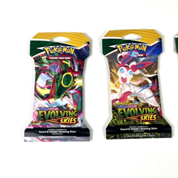 Pokemon Evolving Skies New Sealed Sleeved Blister Booster x4 Packs Full Art Set - Image 2