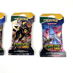 Pokemon Evolving Skies New Sealed Sleeved Blister Booster x4 Packs Full Art Set - Image 3