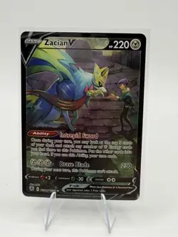 Pokemon TCG Zacian v TG21/TG30 NM Sword&Shield Astral Radiance Trainer Gallery - Image 1