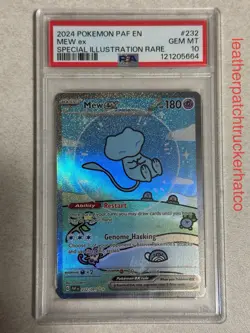 2024 POKEMON PAF EN-PALDEAN FATES SPECIAL ILLUSTRATION RARE #232 MEW EX PSA 10 - Image 4