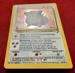 Pokemon TCG Clefairy 6/130 Base Set 2 Unlimited Holo Rare - Image 3