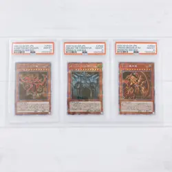 PSA 10 Obelisk Slifer Ra Prismatic God Box Secret PGB1-JPS01-03 02 Sequential - Image 1