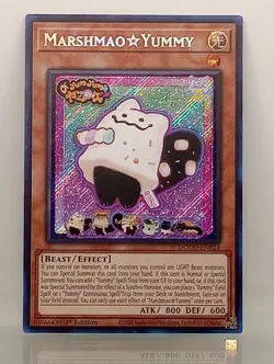 Yu-Gi-Oh! TCG Marshmao Yummy 1st Edition DOOD-EN024 Secret Rare NM - Image 1