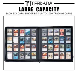 Card Binder 20 Pocket for 2000 Cards, Double-Sided Sleeves, Zipper Album - Image 2