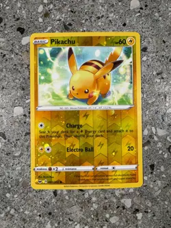 Pokemon TCG Cards Pikachu 065/202 Sword & Shield Cosmos Reverse Holo Promo MINT - Image 1
