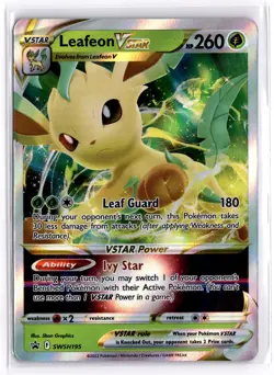 Pokemon TCG Leafeon VSTAR Sword & Shield SWSH195 Black Star Promo - Image 1