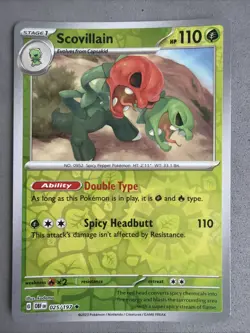 Pokemon TCG * SV Obsidian Flames * 25/197 Scovillain REVERSE HOLO RARE FRESH PK - Image 1