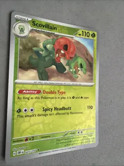 Pokemon TCG * SV Obsidian Flames * 25/197 Scovillain REVERSE HOLO RARE FRESH PK - Image 2
