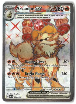 Arcanine ex ⭐ 224/198 Holo Ultra Rare Scarlet & Violet 2023 Pokemon NM - Image 1