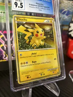 CGC 9.5/10 GEM MINT Pokemon Spanish Pikachu World Collection Holo Promo - Image 3