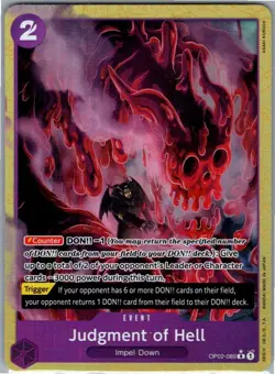 One Piece Judgment Of Hell Alt Art R OP02-089 Premium The Best NM - Image 1