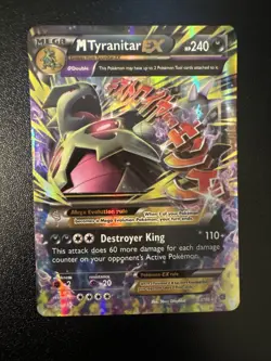 Mega M Tyranitar EX Holo Pokemon Card 43/98 Ancient Origins Ultra Rare 2015 - Image 1
