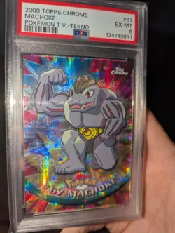Pokemon Topps Tekno Machoke #67 PSA 6 - Image 1