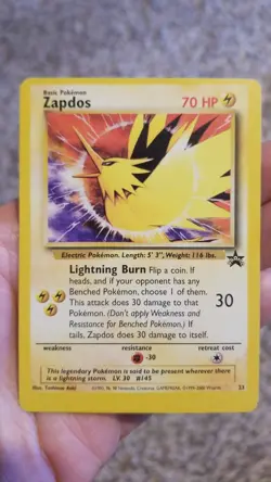 Pokemon TCG Vintage WOTC Zapdos Movie Promo 23/53 MISCUT PRINT ERROR - Image 1