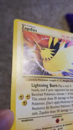 Pokemon TCG Vintage WOTC Zapdos Movie Promo 23/53 MISCUT PRINT ERROR - Image 2