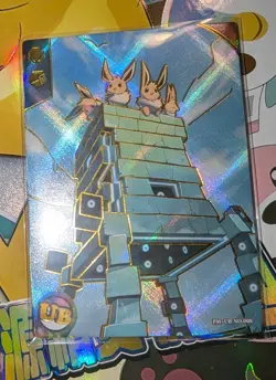 Eevee Stakataka UB NON TCG Pokemon Elf Eif Origin Collection 3.0 - Image 1