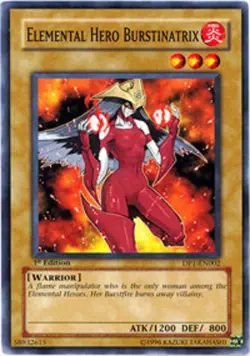 Elemental Hero Burstinatrix - DP1-EN002 - Common - Unlimited Edition - Heavily P - Image 1