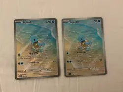 Squirtle Pokemon Trading Card Set of 2 151 170/165 - Image 1