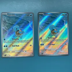Squirtle Pokemon Trading Card Set of 2 151 170/165 - Image 3