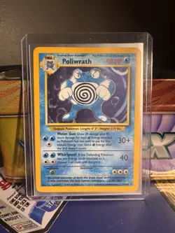 Pokemon Poliwrath 90 HP Holo Rare Base Set 13/102 English Card - Image 3